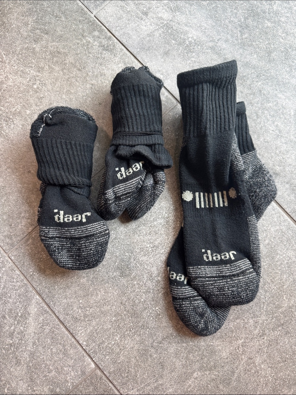 Jeep Men’s Black Performance Crew Socks - Pack